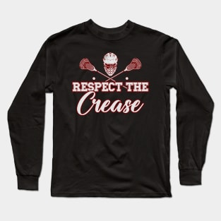 Respect The Crease Lacrosse Long Sleeve T-Shirt